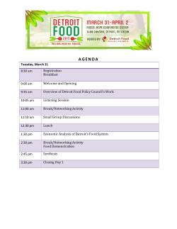 AGENDA - Detroit Food Policy Council