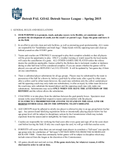 Spring 2015 Rules and Regulations