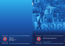 UEFA-Fairplay-Reglement - Ausgabe 2015