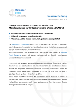 Pressemitteilung - Uplegger food company GmbH