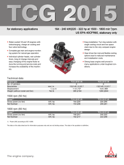 1800 min-1|rpm US EPA 40CFR60, stationary only