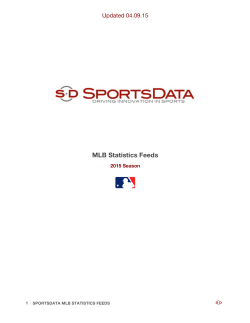 2015 SportsData MLB Statistics Feeds
