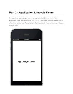 Part 2 - Application Lifecycle Demo
