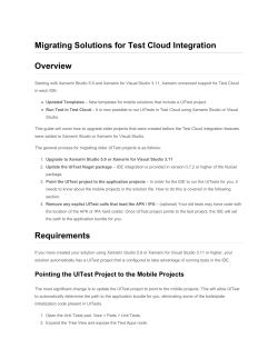 Migrating Solutions for Test Cloud Integration Overview