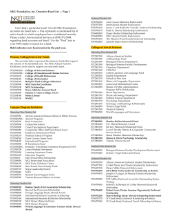 NKU Foundation, Inc. Donation Fund List â Page 1 Can`t find a