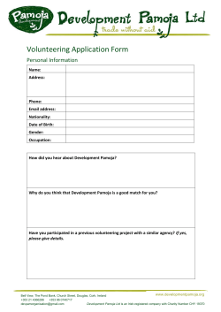 Volunteering Application Form