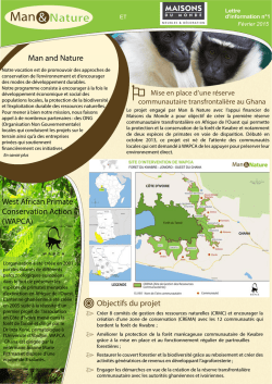 la lettre d`information de Man & Nature en pdf.