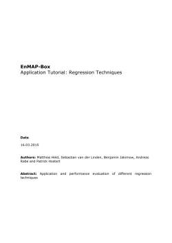 EnMAP-Box Application Tutorial: Regression - Hu
