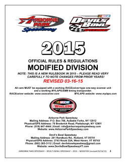 2015 Modified Rules (REVISED 3/16/15)