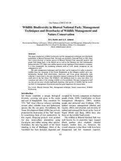 Wildlife Biodiversity in Bhawal National Park: Management