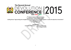 - Devolution Conference