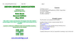 Rules - Devon County Contract Bridge Association