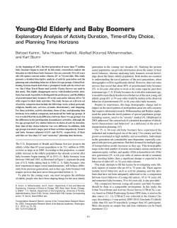 Young-Old Elderly and Baby Boomers