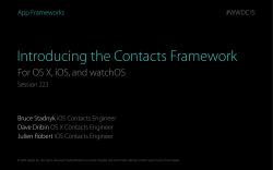 223_Introducing the Contacts Framework for iOS and OS