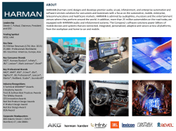 HARMAN (harman.com) designs and develops premier