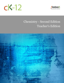 Chemistry, Teacher`s Edition