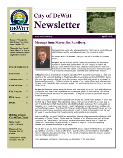 Newsletter - City of DeWitt, Michigan
