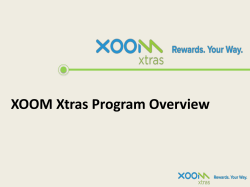 XOOM Xtras Program Overview