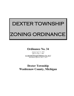 Zoning Ordinance - Dexter Township