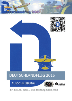 Ausschreibung - Deutschlandflug 2015