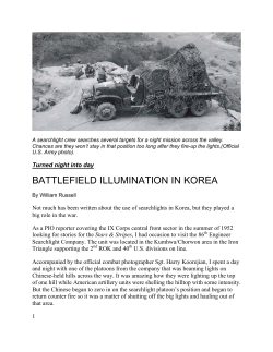 battlefield illumination in korea - Korean War Veterans Association