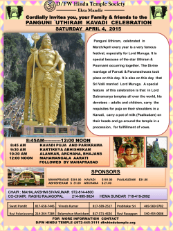 kavadi flyer 2015 - DFW Hindu Temple Society
