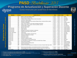 PASD Bachillerato Programa de ActualizaciÃ³n y SuperaciÃ³n