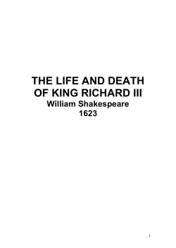 Shakespeare, William, THE LIFE AND DEATH OF KING RICHARD III