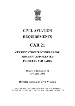 CAR 21 - Directorate General of Civil Aviation