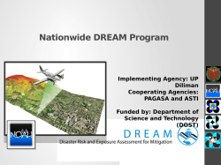 Nationwide DREAM Program - UP DGE & TCAGP