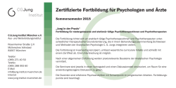 Zertifizierte Fortbildung fÃ¼r Psychologen und Ãrzte