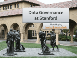 Data Governance at Stanford