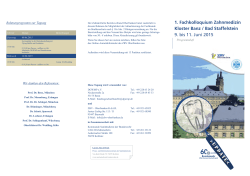 1. Fachkolloquium Zahnmedizin Kloster Banz / Bad Staffelstein 9