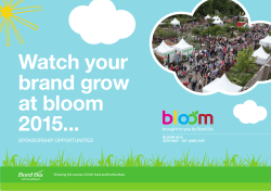 Watch your brand grow at bloom 2015