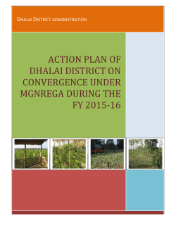 Dhalai Convergence Action Plan for the year 2015-16