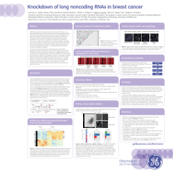 Knockdown of long noncoding RNAs in breast cancer