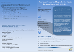 Tasmanian Sexual and Reproductive Health Strategic Framework