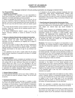 COUNTY OF LOS ANGELES Employment Information