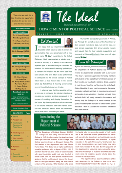 Release of Political Science Departmental Newsletter THE IDEAL