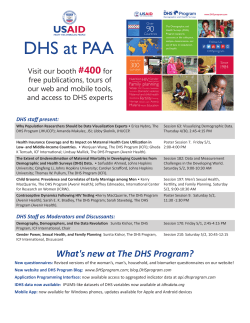 DHS at PAA - The DHS Program