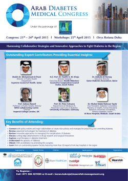 Congress - Leading Qatar in Diabetes Prevention, Research and