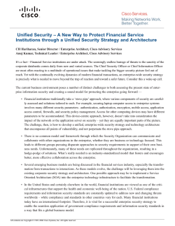 Unified Security White Paper - Dialog Research and Communications