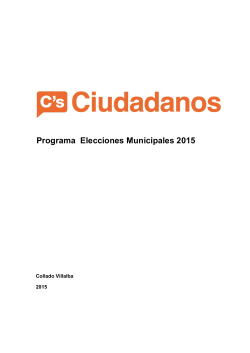 Programa Elecciones Municipales 2015