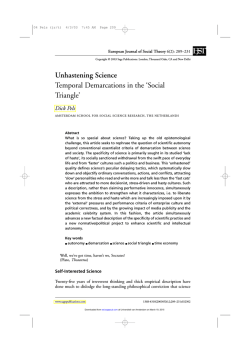 Unhastening Science Temporal Demarcations in the