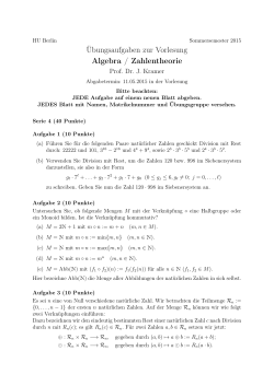Serie 4 - Mathematik und ihre Didaktik