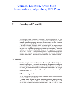 C Counting and Probability