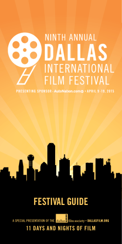 festival guide - Dallas International Film Festival