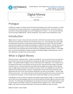 Digital Money - Difference Capital