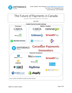 The Future of Payments in Canada
