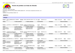 Horario de partidos con listas de oficiales